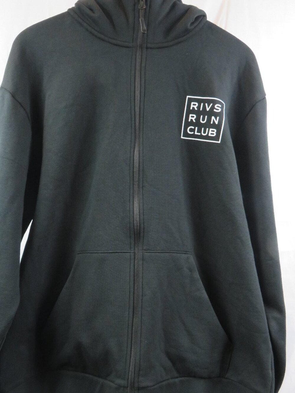 Men's Rivs Run Club Community 2.0 FZ Hoodie Size Large - Black/Rivs1